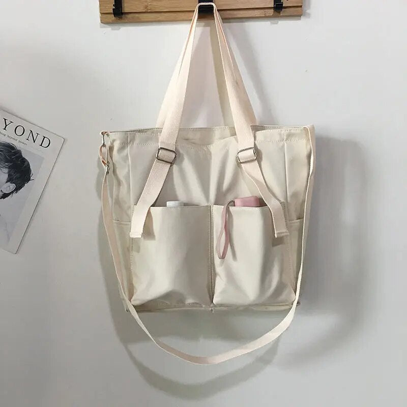 Water-Resistant Woven Crossbody Bag with Zipper Closure