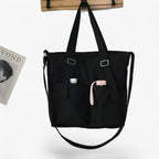 Water-Resistant Woven Crossbody Bag with Zipper Closure