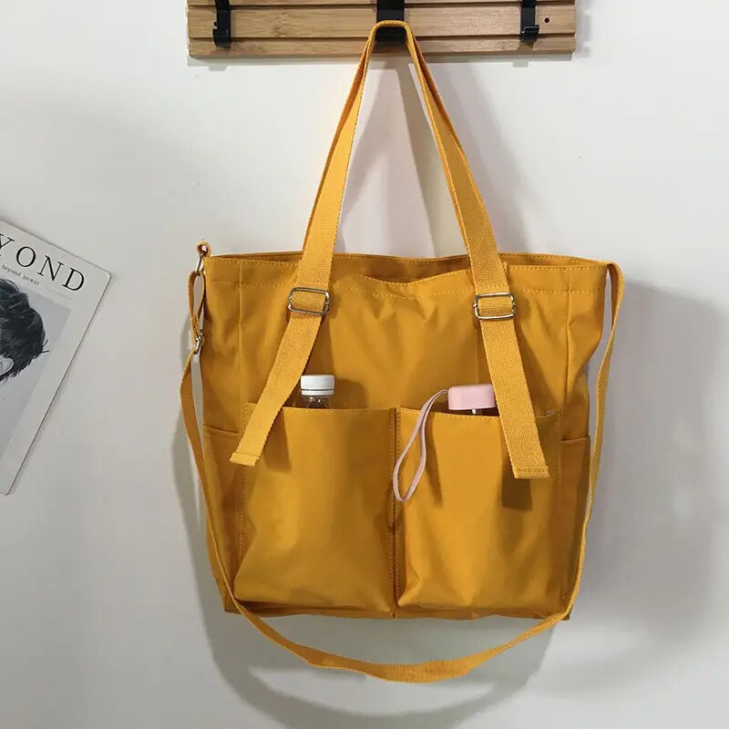 Water-Resistant Woven Crossbody Bag with Zipper Closure