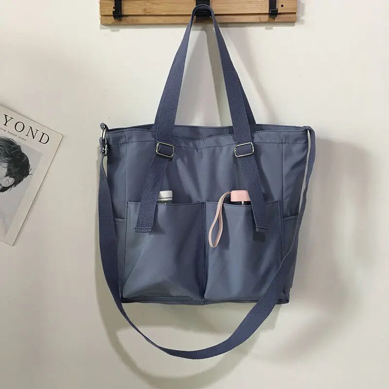 Water-Resistant Woven Crossbody Bag with Zipper Closure