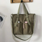 Water-Resistant Woven Crossbody Bag with Zipper Closure
