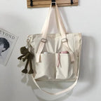 Water-Resistant Woven Crossbody Bag with Zipper Closure