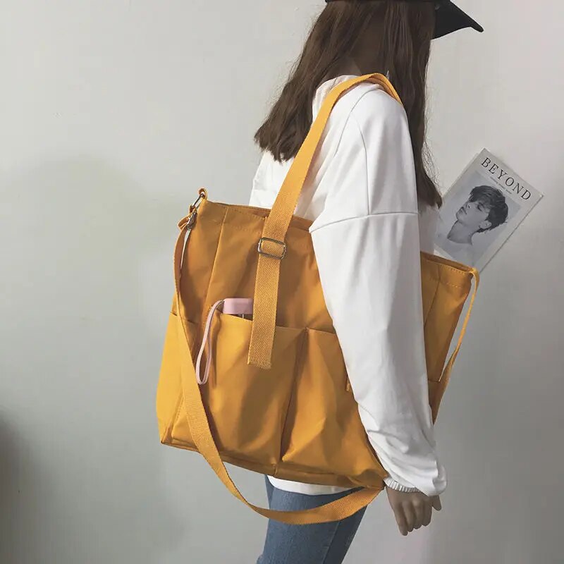 Water-Resistant Woven Crossbody Bag with Zipper Closure