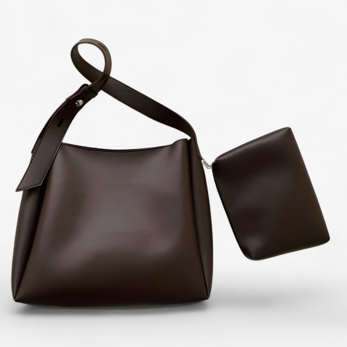 Convertible PU Leather Clutch and Shoulder Bag Design