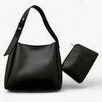 Convertible PU Leather Clutch and Shoulder Bag Design