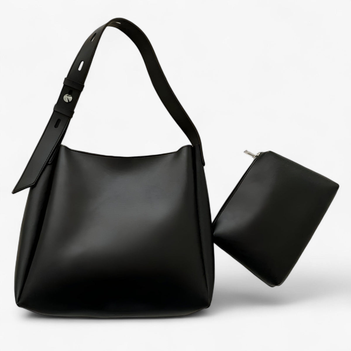 Convertible PU Leather Clutch and Shoulder Bag Design
