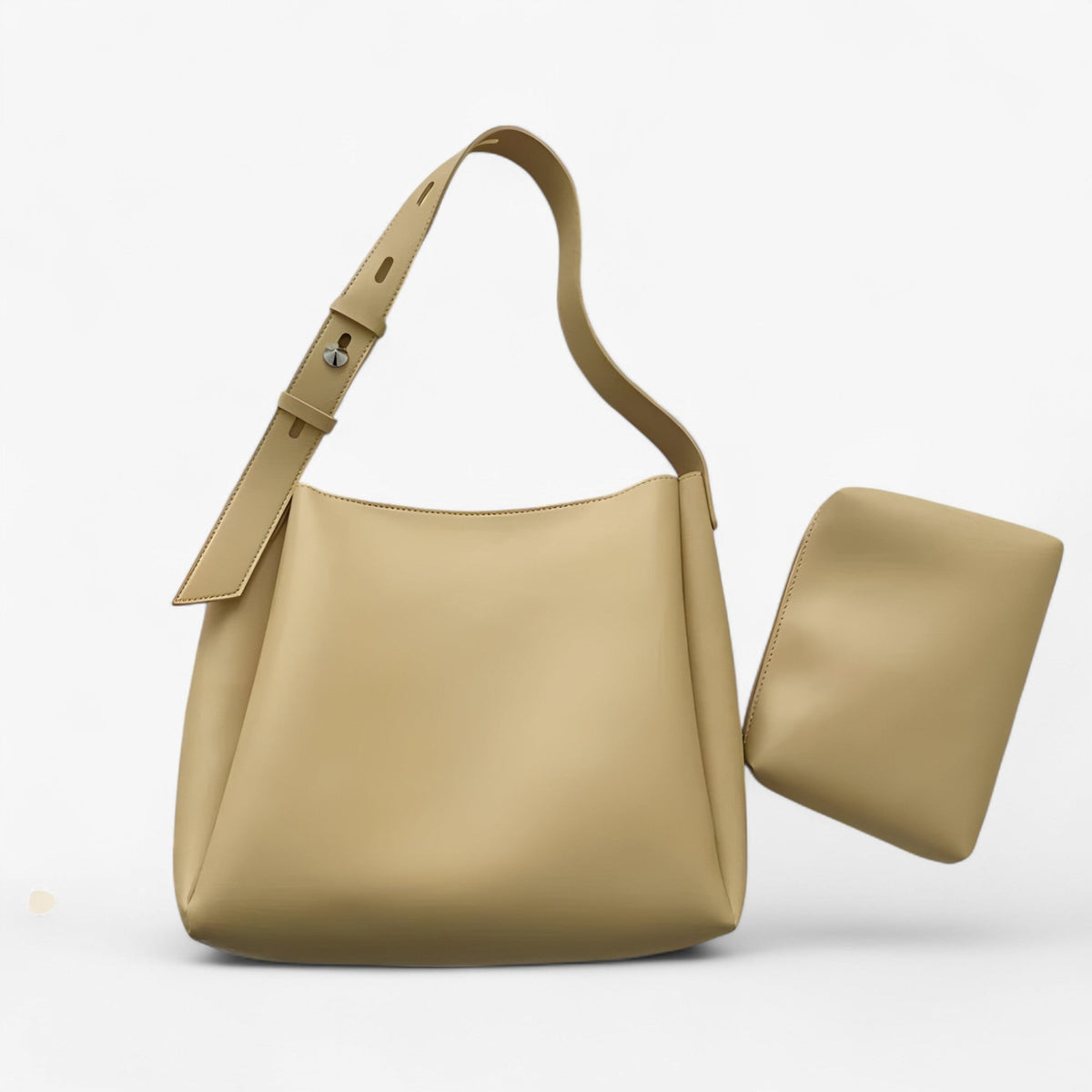 Convertible PU Leather Clutch and Shoulder Bag Design