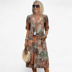 Vestido romántico de estampado floral con falda fluida