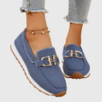 Breathable Loafers with Rubber Slip-Resistant Sole