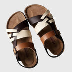 Sandalias anatómicas con acabado bicolor