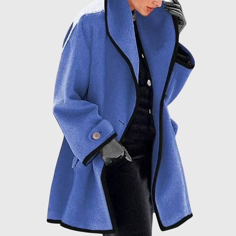 Buttoned Fleece Jacket with Pockets
