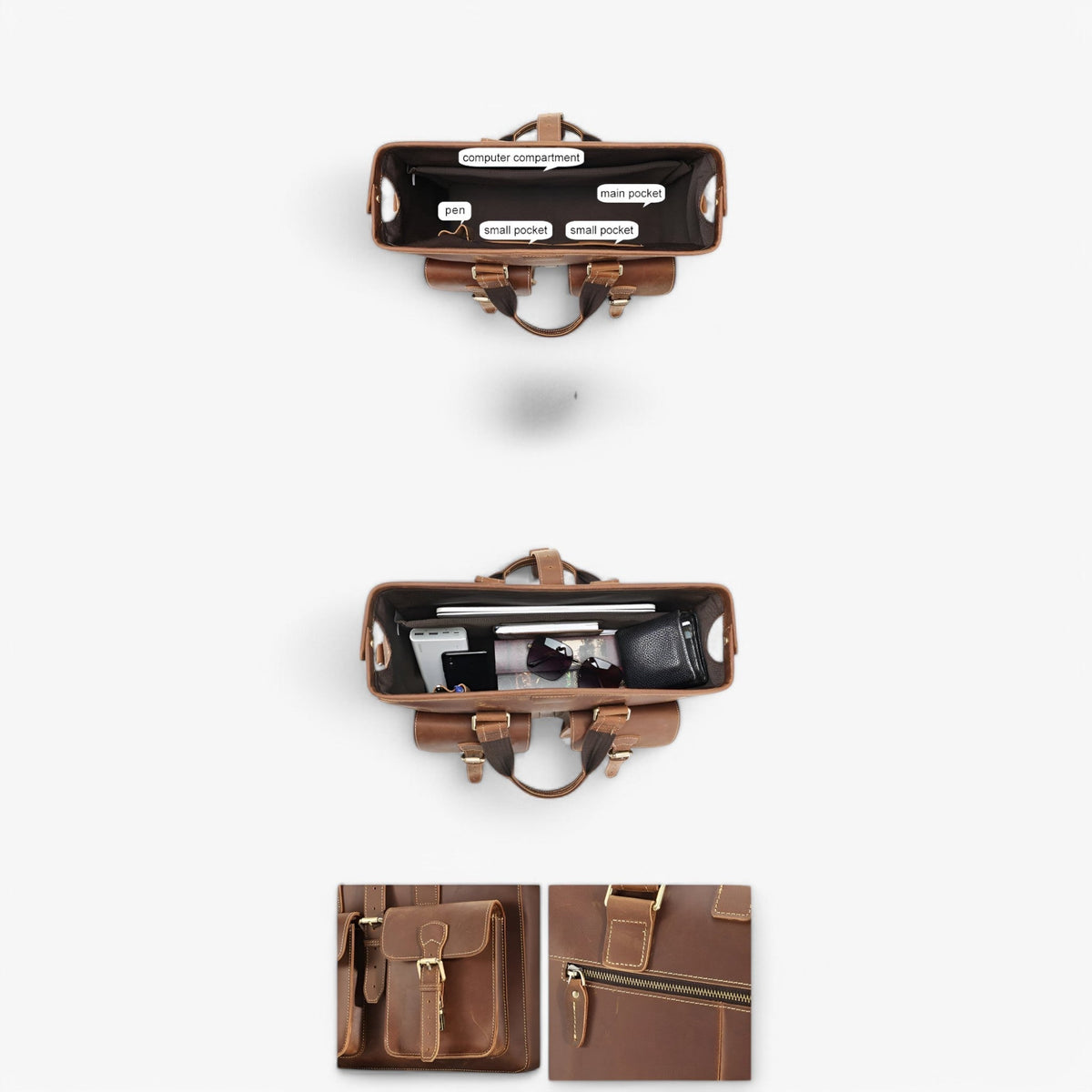Structured Briefcase with Laptop Compartment
