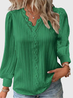 Pullover Blouse with Clean Classic Line