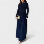 Relaxed Pleated Dress with Soft Movement