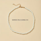Classic Round Faux Pearl Choker Necklace with Timeless Look