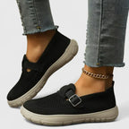 Adjustable Strap Loafers with Rubber Sole