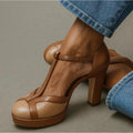 Block-Heel Sandals with Cushioned Comfort for Summer