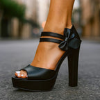 Bow Detail Stiletto Heels with Sculpted Base