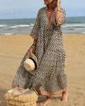 Diamond Pattern Dress with Loose Relaxed Fit
