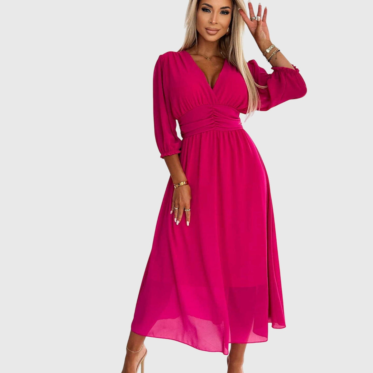 Silky Chiffon Dress with Lightweight Drape