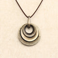 Vintage Layered Disc Long Pendant Necklace with Relaxed Drape