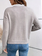 Jumper with Lace Trim Detailing