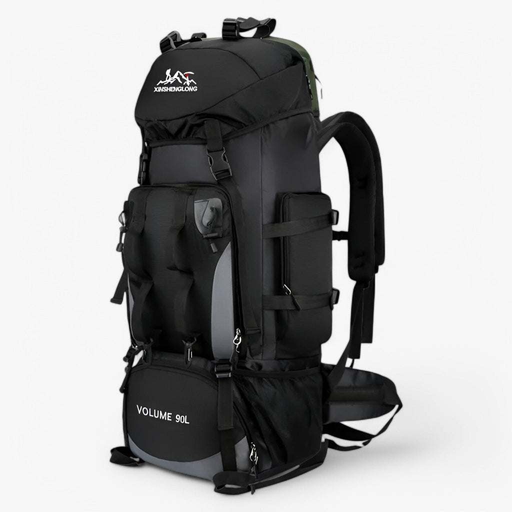 Large Capacity Water-Resistant Backpack with Hip Belt
