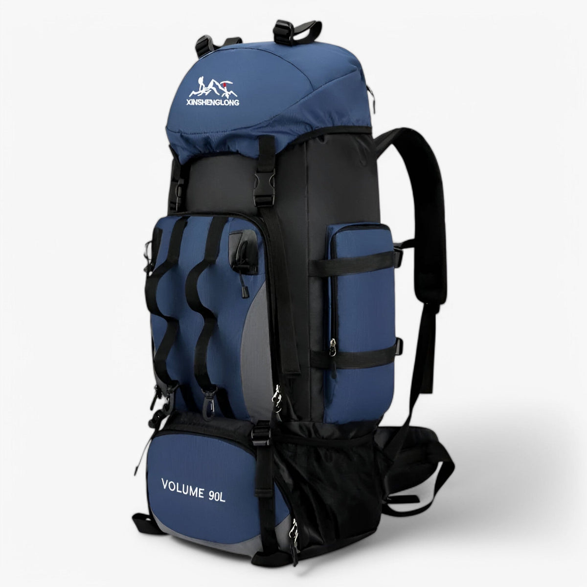 Large Capacity Water-Resistant Backpack with Hip Belt