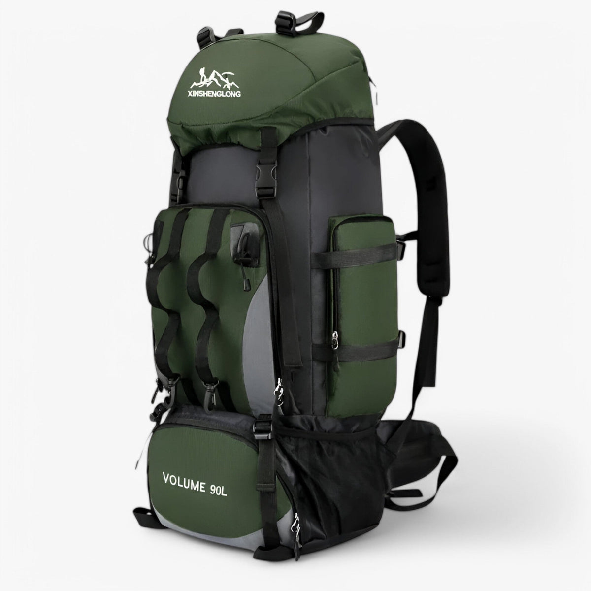 Large Capacity Water-Resistant Backpack with Hip Belt