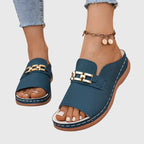 Slip-On Sandals with Shock Absorbing Sole