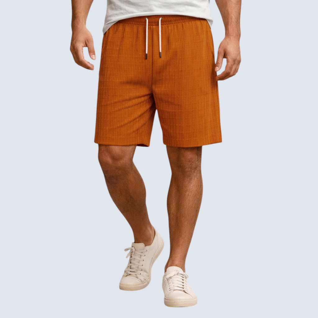 Men's Linen Shorts with Relaxed Regular Fit