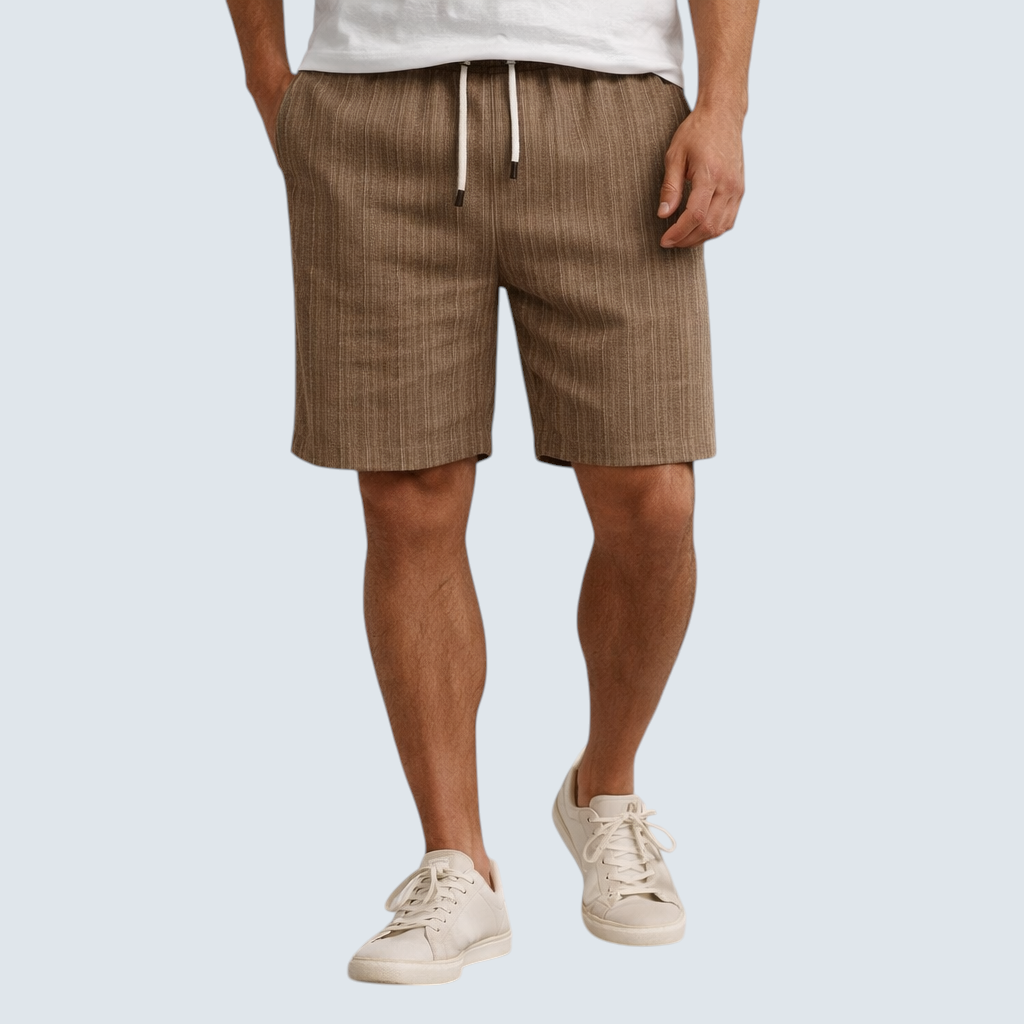 Men's Linen Shorts with Relaxed Regular Fit