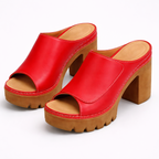 Platform heels with wide, stable heel base