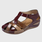 Platform Wedge Sandals with Buckle Strap