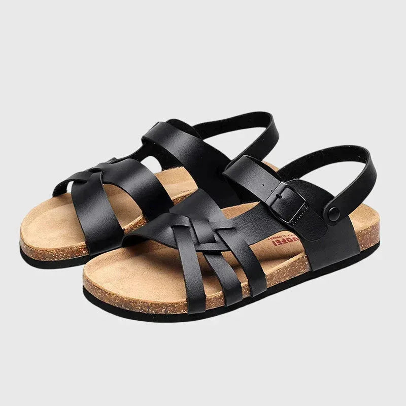 Sandalias anatómicas con acabado bicolor