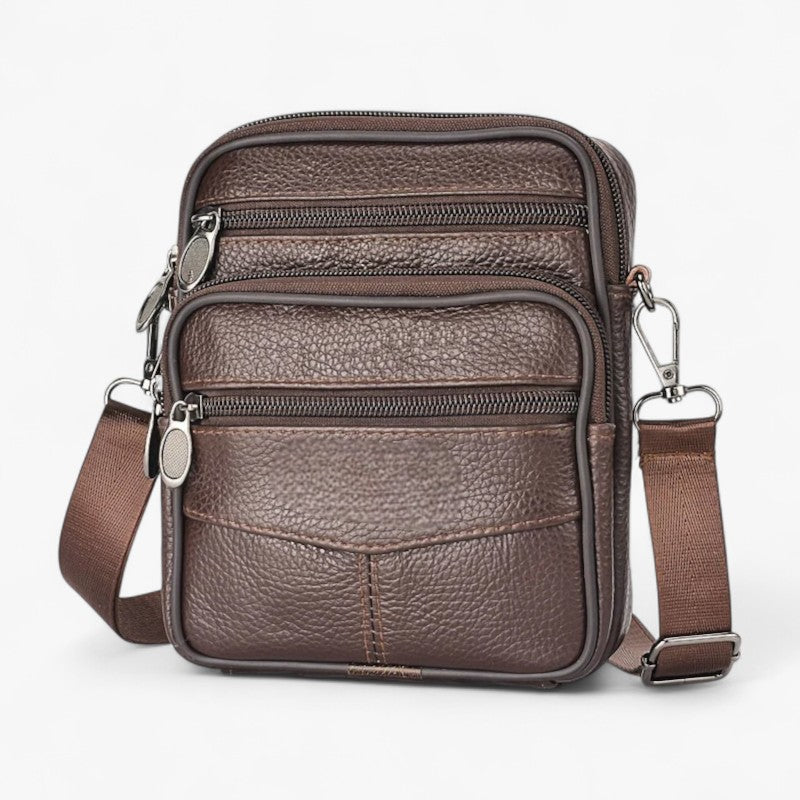 Vertical Crossbody Bag with Multiple Compartments