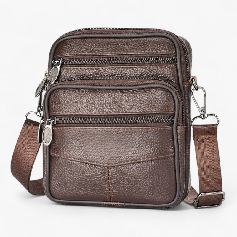 Vertical Crossbody Bag with Multiple Compartments