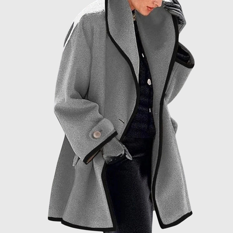 Buttoned Fleece Jacket with Pockets