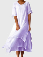 Lightweight Dress with Graceful Draped Fit