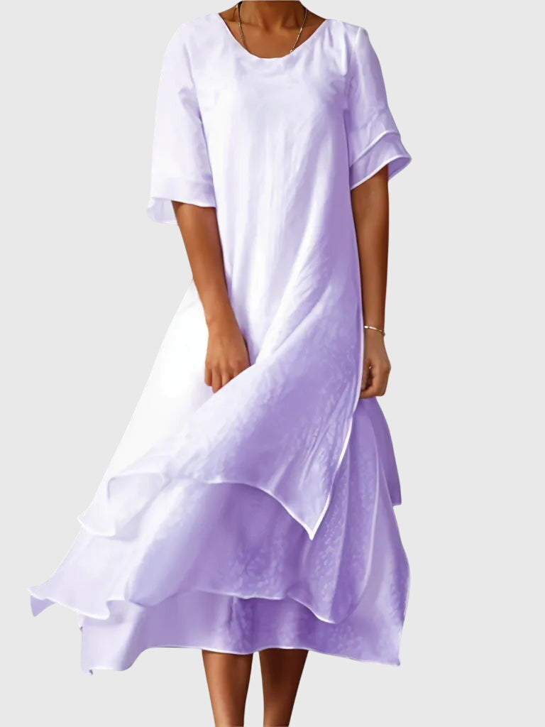 Lightweight Dress with Graceful Draped Fit