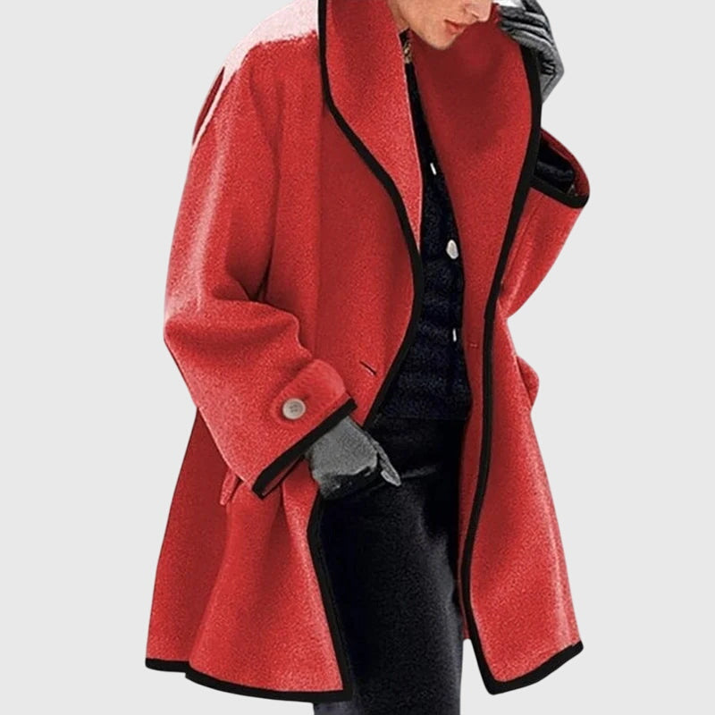 Buttoned Fleece Jacket with Pockets