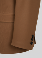 Tailored Suede-Look Jacket with Structured Silhouette