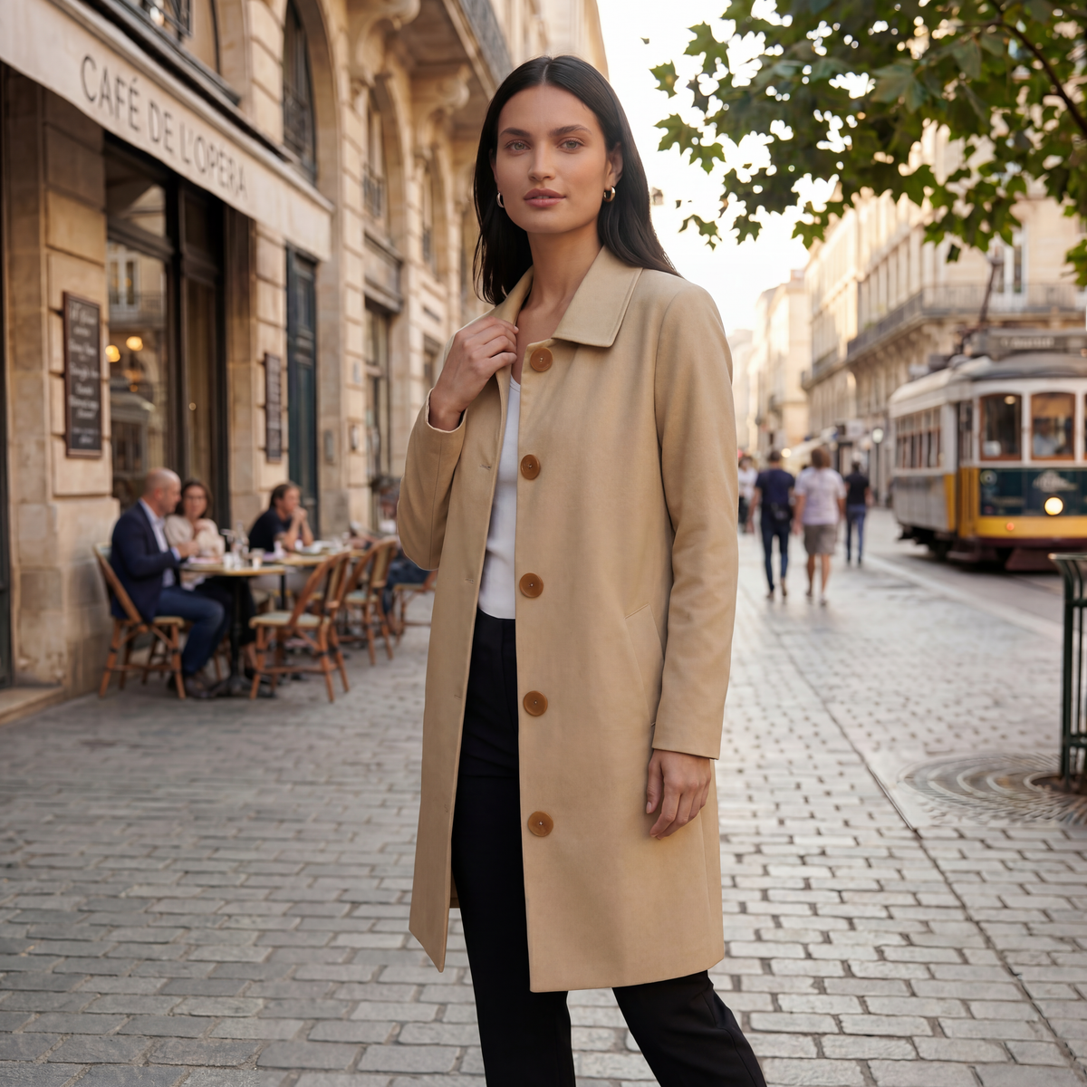 Trench midi de corte moderno y favorecedor