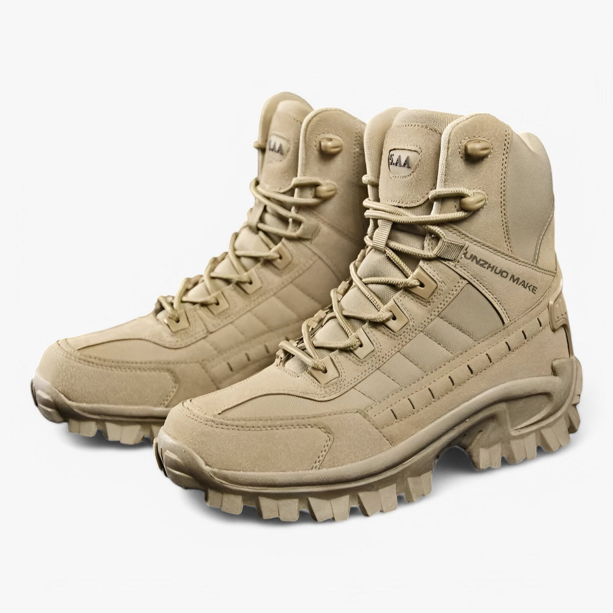 Tactical Boots with Shock-Absorbing Sole
