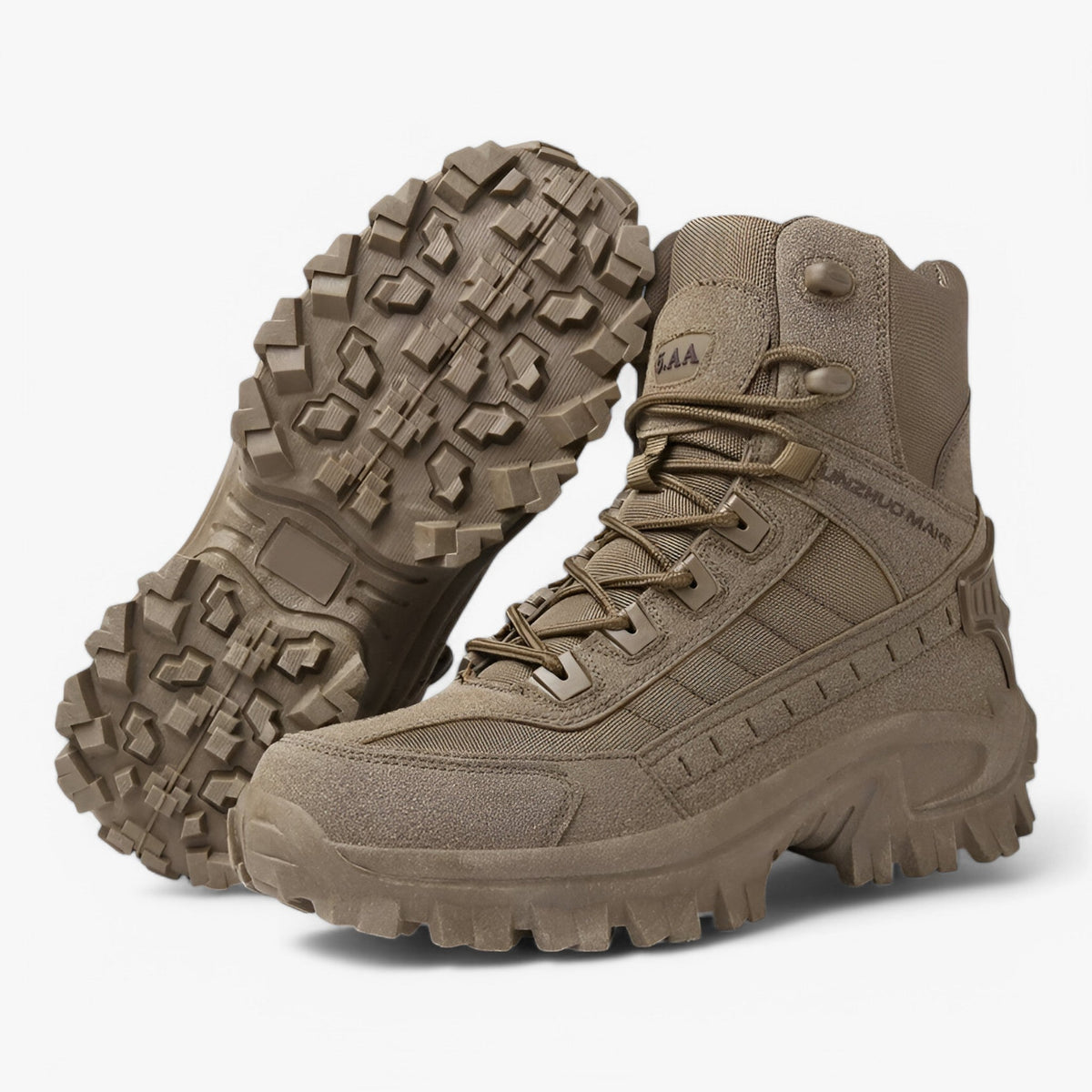 Tactical Boots with Shock-Absorbing Sole