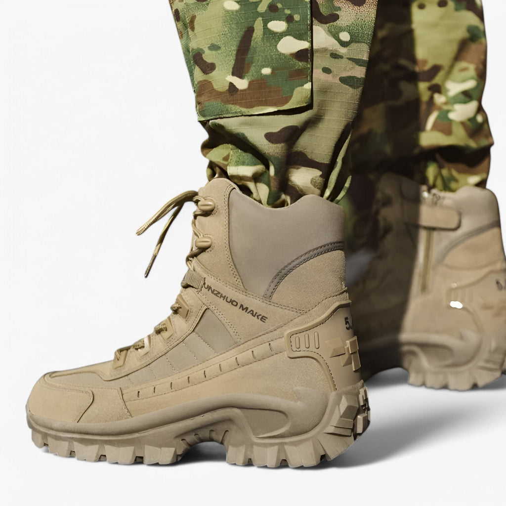 Tactical Boots with Shock-Absorbing Sole