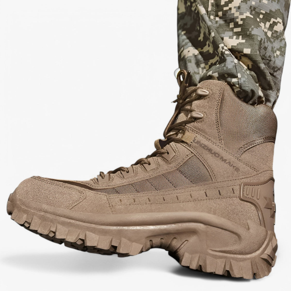 Tactical Boots with Shock-Absorbing Sole