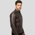 Men's Biker Jacket with Vintage Warmth