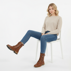 Vintage Ankle Boots with Round Toe and Side Zip
