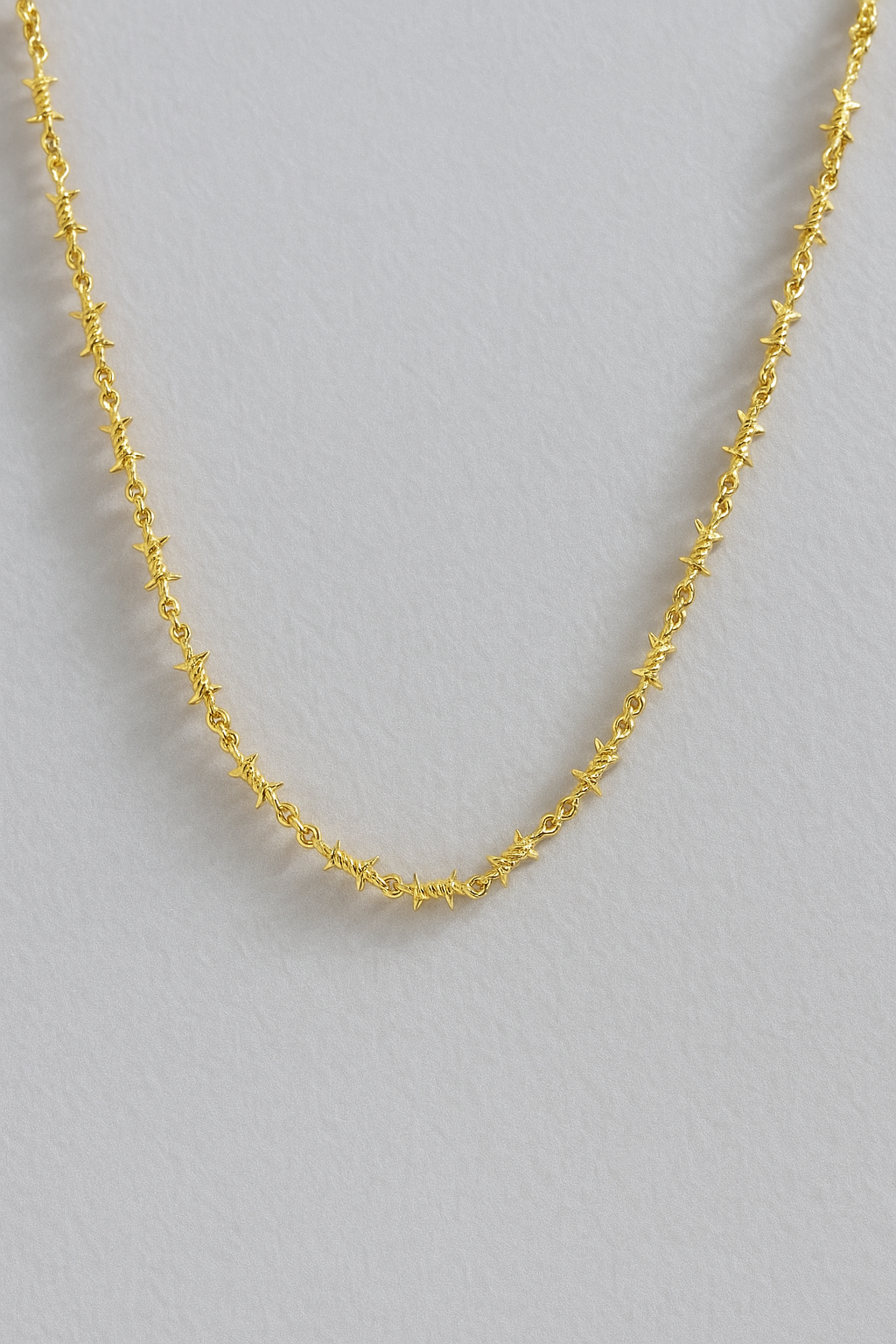 Barbed Wire Style Chain Necklace in Metal for Men